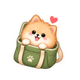 もふもふポメラニアン癒しスタンプ 40種類 Slack・Teams・Discord カスタム絵文字 24
