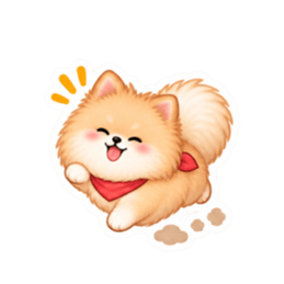 もふもふポメラニアン癒しスタンプ 40種類 Slack・Teams・Discord カスタム絵文字 25