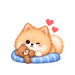 もふもふポメラニアン癒しスタンプ 40種類 Slack・Teams・Discord カスタム絵文字 26