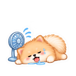 もふもふポメラニアン癒しスタンプ 40種類 Slack・Teams・Discord カスタム絵文字 30