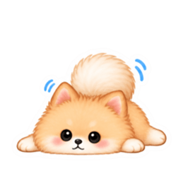 もふもふポメラニアン癒しスタンプ 40種類 Slack・Teams・Discord カスタム絵文字 33