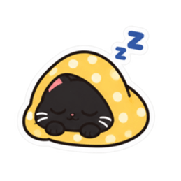 ゆるかわ黒猫 毎日使える猫スタンプ 40種類 Slack・Teams・Discord カスタム絵文字 7