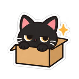 ゆるかわ黒猫 毎日使える猫スタンプ 40種類 Slack・Teams・Discord カスタム絵文字 12