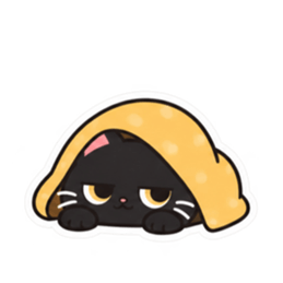 ゆるかわ黒猫 毎日使える猫スタンプ 40種類 Slack・Teams・Discord カスタム絵文字 17