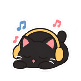 ゆるかわ黒猫 毎日使える猫スタンプ 40種類 Slack・Teams・Discord カスタム絵文字 18