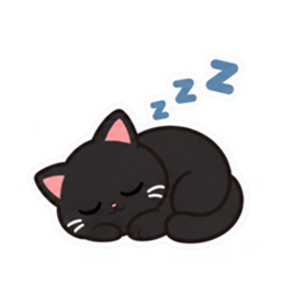 ゆるかわ黒猫 毎日使える猫スタンプ 40種類 Slack・Teams・Discord カスタム絵文字 28