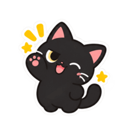 ゆるかわ黒猫 毎日使える猫スタンプ 40種類 Slack・Teams・Discord カスタム絵文字 31