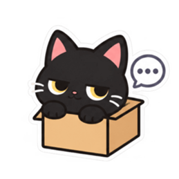 ゆるかわ黒猫 毎日使える猫スタンプ 40種類 Slack・Teams・Discord カスタム絵文字 33