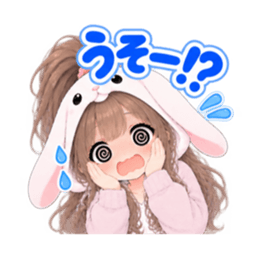 もふもふ！うさぎ女子 リアクション 40種類 Slack・Teams・Discord カスタム絵文字 23