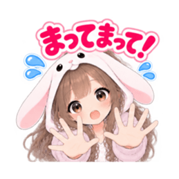 もふもふ！うさぎ女子 リアクション 40種類 Slack・Teams・Discord カスタム絵文字 26