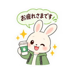 送迎ママうさぎ 習い事連絡スタンプ 40種類 Slack・Teams・Discord カスタム絵文字 11