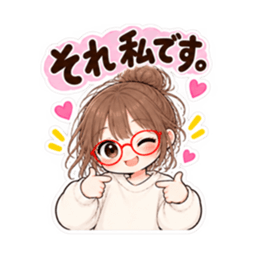 それ、私です。20代女子の日常会話スタンプ Slack・Teams・Discord カスタム絵文字 18