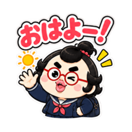 卵丸子ちゃんの中学生女子スタンプ40種類 Slack・Teams・Discord カスタム絵文字 1