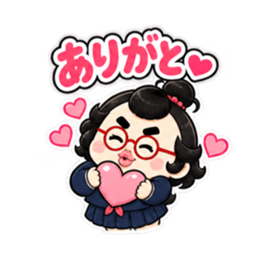 卵丸子ちゃんの中学生女子スタンプ40種類 Slack・Teams・Discord カスタム絵文字 3