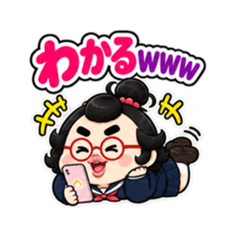 卵丸子ちゃんの中学生女子スタンプ40種類 Slack・Teams・Discord カスタム絵文字 10