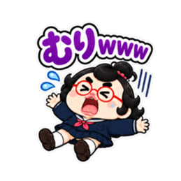 卵丸子ちゃんの中学生女子スタンプ40種類 Slack・Teams・Discord カスタム絵文字 13