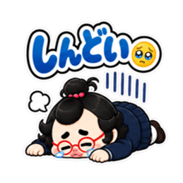 卵丸子ちゃんの中学生女子スタンプ40種類 Slack・Teams・Discord カスタム絵文字 14