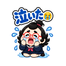 卵丸子ちゃんの中学生女子スタンプ40種類 Slack・Teams・Discord カスタム絵文字 15