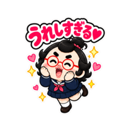 卵丸子ちゃんの中学生女子スタンプ40種類 Slack・Teams・Discord カスタム絵文字 16