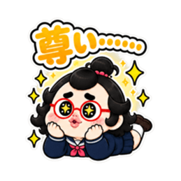卵丸子ちゃんの中学生女子スタンプ40種類 Slack・Teams・Discord カスタム絵文字 18