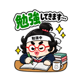 卵丸子ちゃんの中学生女子スタンプ40種類 Slack・Teams・Discord カスタム絵文字 34