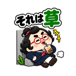 卵丸子ちゃんの中学生女子スタンプ40種類 Slack・Teams・Discord カスタム絵文字 37