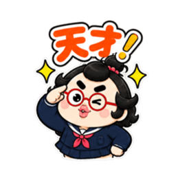 卵丸子ちゃんの中学生女子スタンプ40種類 Slack・Teams・Discord カスタム絵文字 39