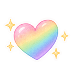 やさしいハート♡ふんわりパステルスタンプ Slack・Teams・Discord カスタム絵文字 2