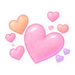 やさしいハート♡ふんわりパステルスタンプ Slack・Teams・Discord カスタム絵文字 3