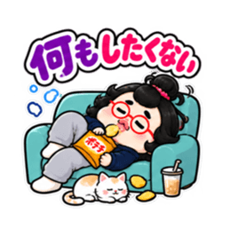 めんどくさがり卵丸子 共感ワード 40種類 Slack・Teams・Discord カスタム絵文字 5
