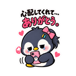 ツンデレペンギン 中学生女子の日常 40種類 Slack・Teams・Discord カスタム絵文字 38