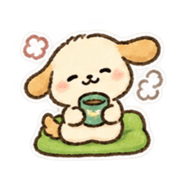 手描きわんこの毎日・文字なしスタンプ Slack・Teams・Discord カスタム絵文字 7
