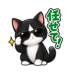 ハチワレ猫の毎日使えるスタンプ 40種類 Slack・Teams・Discord カスタム絵文字 8