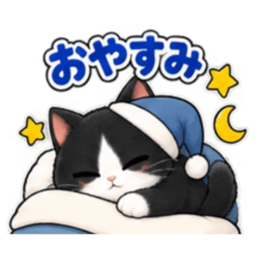 ハチワレ猫の毎日使えるスタンプ 40種類 Slack・Teams・Discord カスタム絵文字 18