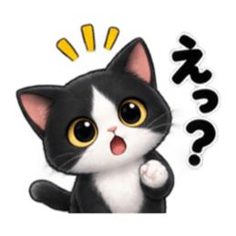 ハチワレ猫の毎日使えるスタンプ 40種類 Slack・Teams・Discord カスタム絵文字 26