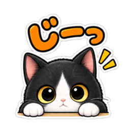 ハチワレ猫の毎日使えるスタンプ 40種類 Slack・Teams・Discord カスタム絵文字 38