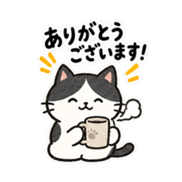 仕事みたいに返すハチワレねこ｜敬語返信 Slack・Teams・Discord カスタム絵文字 9