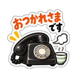 もしもし、そろそろ。｜催促する黒電話 Slack・Teams・Discord カスタム絵文字 3