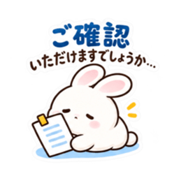 催促するの苦手うさぎ。仕事の敬語 40種類 Slack・Teams・Discord カスタム絵文字 3