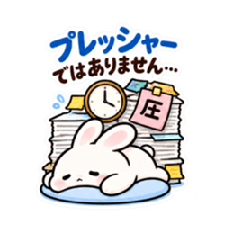 催促するの苦手うさぎ。仕事の敬語 40種類 Slack・Teams・Discord カスタム絵文字 25