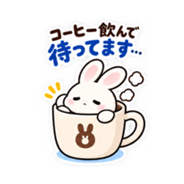 催促するの苦手うさぎ。仕事の敬語 40種類 Slack・Teams・Discord カスタム絵文字 40