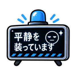 照れ警報、発令中。｜気持ちの警報表示 Slack・Teams・Discord カスタム絵文字 13
