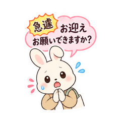 送迎ママうさぎ 習い事連絡スタンプ 40種類 - LINE スタンプ | LINE STORE